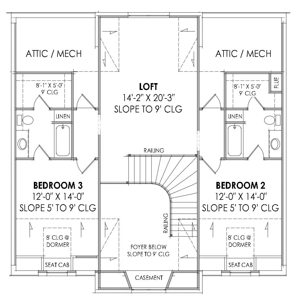 The upper level concept floor plan
